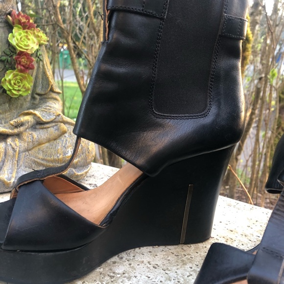 Diesel, black, leather, open toe, shoes - Picture 7 of 8